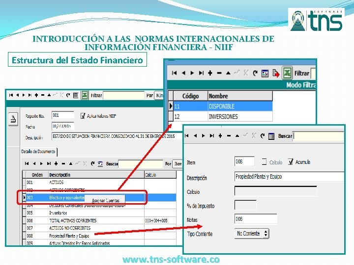 INTRODUCCIÓN A LAS NORMAS INTERNACIONALES DE INFORMACIÓN FINANCIERA - NIIF Estructura del Estado Financiero