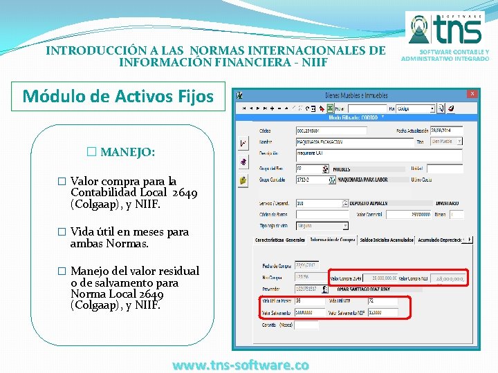 INTRODUCCIÓN A LAS NORMAS INTERNACIONALES DE INFORMACIÓN FINANCIERA - NIIF SOFTWARE CONTABLE Y ADMINISTRATIVO