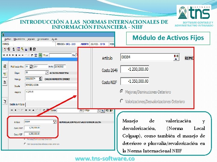 INTRODUCCIÓN A LAS NORMAS INTERNACIONALES DE INFORMACIÓN FINANCIERA - NIIF SOFTWARE CONTABLE Y ADMINISTRATIVO