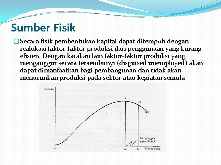 Sumber Fisik �Secara fisik pembentukan kapital dapat ditempuh dengan realokasi faktor-faktor produksi dari penggunaan