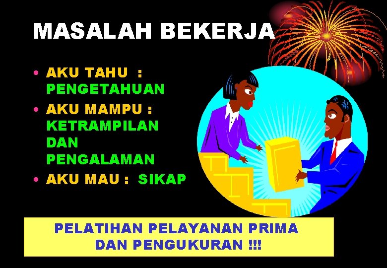 MASALAH BEKERJA • AKU TAHU : PENGETAHUAN • AKU MAMPU : KETRAMPILAN DAN PENGALAMAN