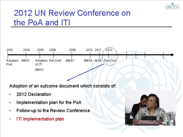 2012 UN Review Conference on the Po. A and ITI 2001 2003 Adoption Po.