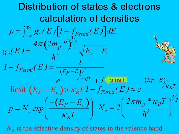 Distribution of states & electrons calculation of densities small 