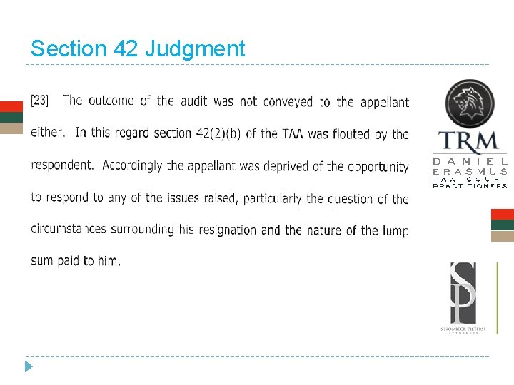 Section 42 Judgment 