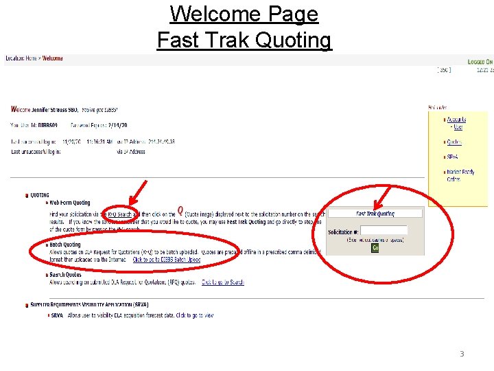 Welcome Page Fast Trak Quoting xxxxxxxxxxxxxx 3 