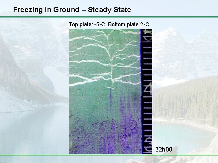 Freezing in Ground – Steady State Top plate: -5 o. C, Bottom plate 2