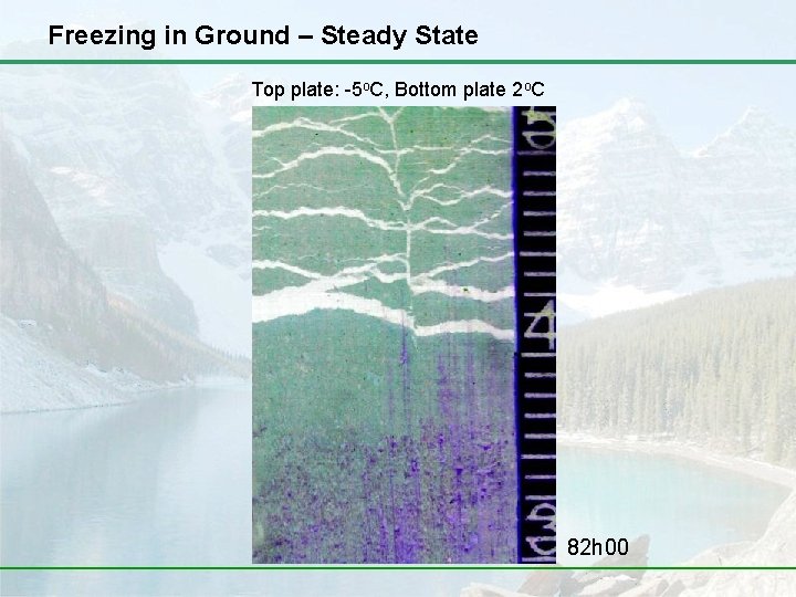 Freezing in Ground – Steady State Top plate: -5 o. C, Bottom plate 2