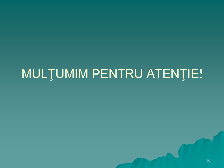 MULŢUMIM PENTRU ATENŢIE! 79 