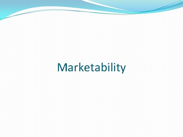 Marketability 