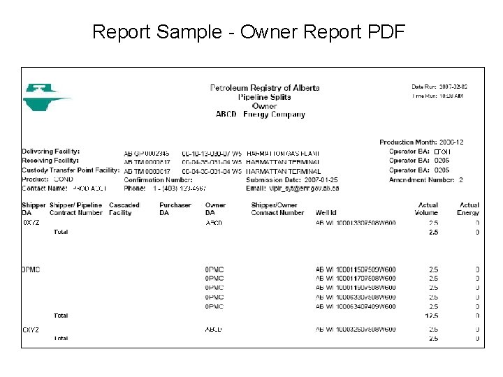Report Sample - Owner Report PDF 