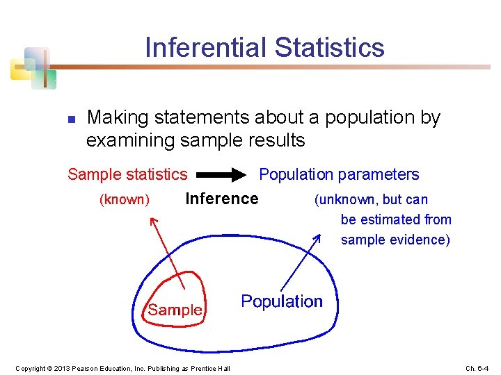 Inferential Statistics n Making statements about a population by examining sample results Sample statistics