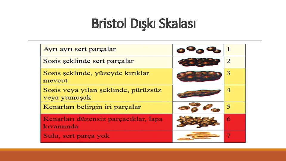 Bristol Dışkı Skalası 