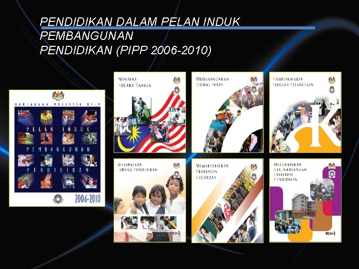 PENDIDIKAN DALAM PELAN INDUK PEMBANGUNAN PENDIDIKAN (PIPP 2006 -2010) 