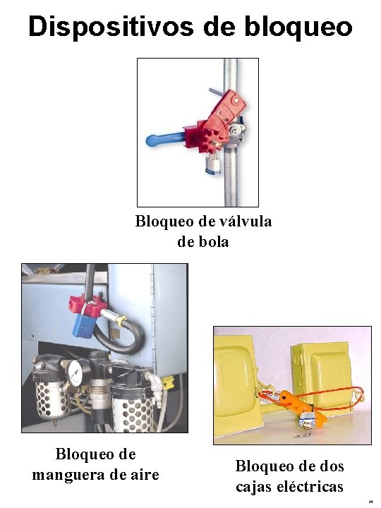 Dispositivos de bloqueo Bloqueo de válvula de bola Bloqueo de manguera de aire Bloqueo