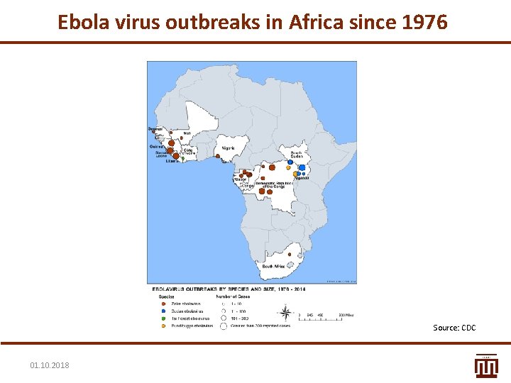 Ebola virus outbreaks in Africa since 1976 Source: CDC 01. 10. 2018 