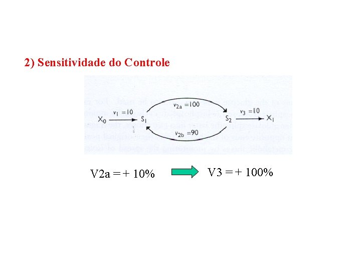 2) Sensitividade do Controle V 2 a = + 10% V 3 = +