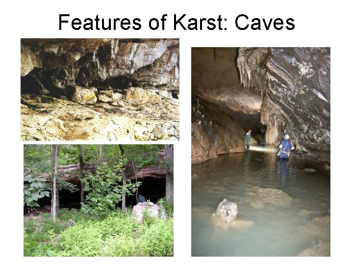 Features of Karst: Caves 
