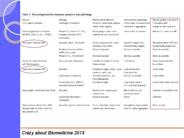 Crazy about Biomedicine 2013 