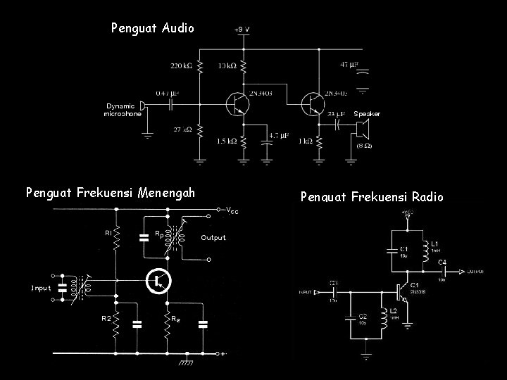 Penguat Audio Penguat Frekuensi Menengah Penguat Frekuensi Radio 