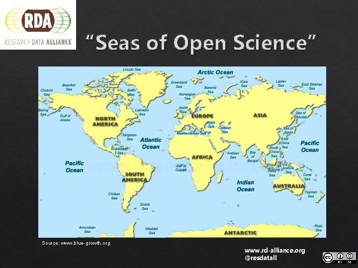 “Seas of Open Science” Source: www. blue-growth. org www. rd-alliance. org @resdatall 