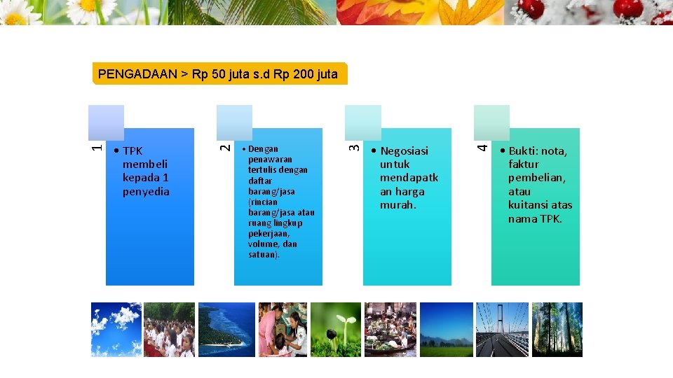  • Negosiasi untuk mendapatk an harga murah. 4 • Dengan penawaran tertulis dengan