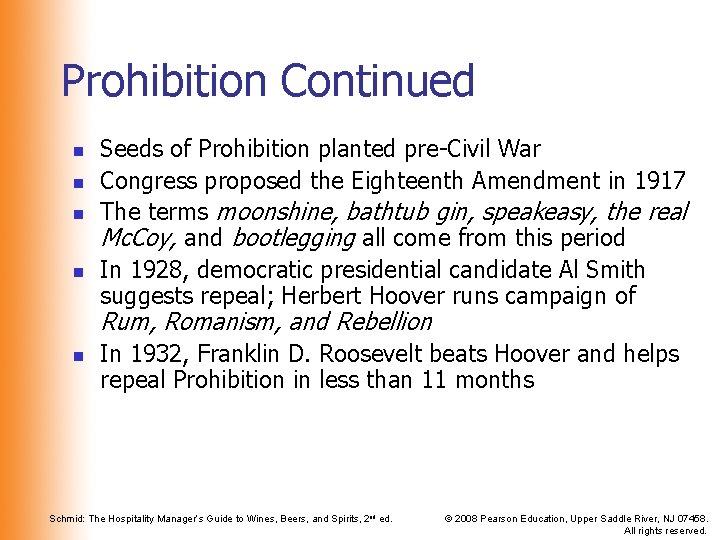 Prohibition Continued n n Seeds of Prohibition planted pre-Civil War Congress proposed the Eighteenth