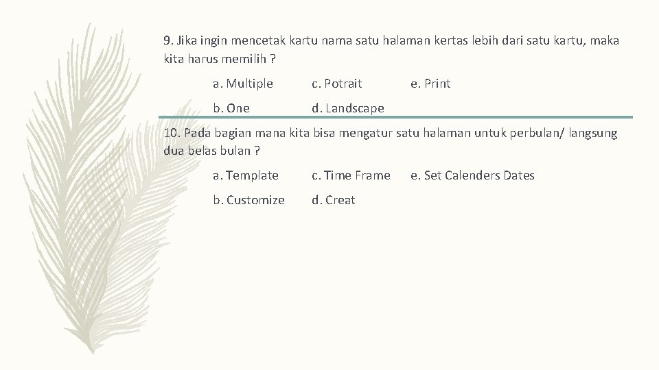 9. Jika ingin mencetak kartu nama satu halaman kertas lebih dari satu kartu, maka