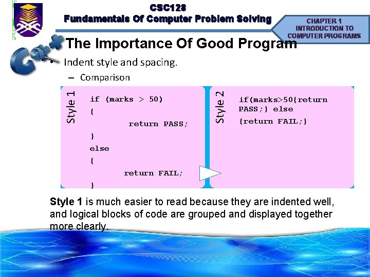 CSC 128 Fundamentals Of Computer Problem Solving CHAPTER 1 INTRODUCTION TO COMPUTER PROGRAMS The