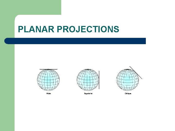 PLANAR PROJECTIONS 