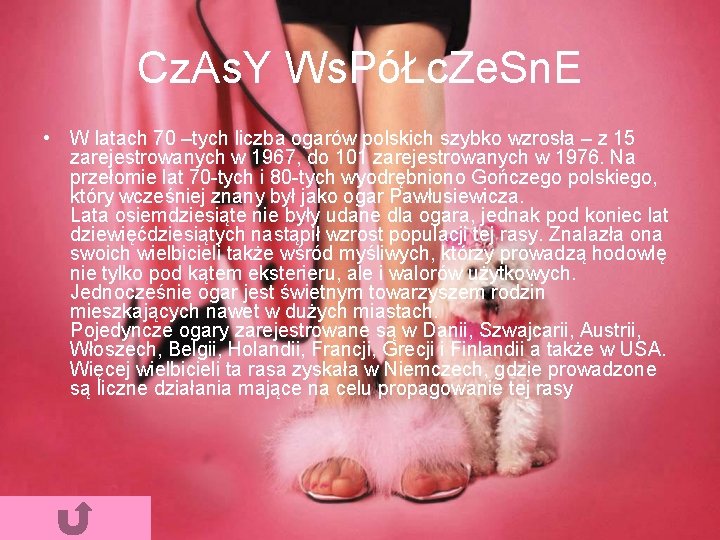 Cz. As. Y Ws. PóŁc. Ze. Sn. E • W latach 70 –tych liczba Cz. As. Y Ws. PóŁc. Ze. Sn. E • W latach 70 –tych liczba