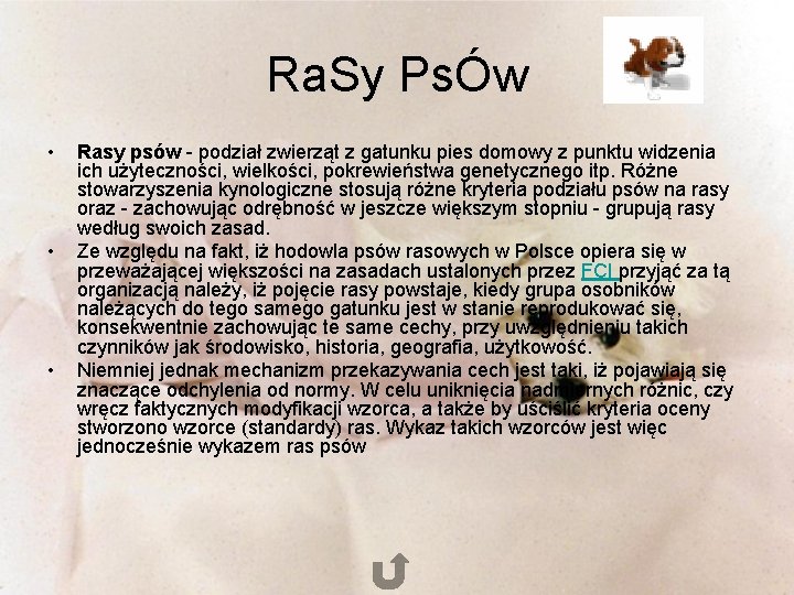 Ra. Sy PsÓw • • • Rasy psów - podział zwierząt z gatunku pies