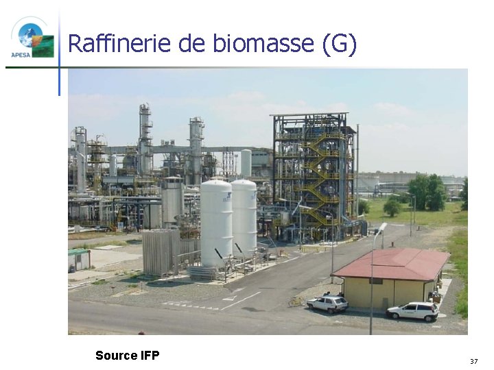 Raffinerie de biomasse (G) Source IFP 37 