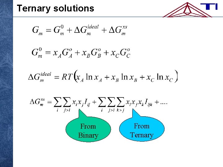 Ternary solutions From Binary From Ternary 