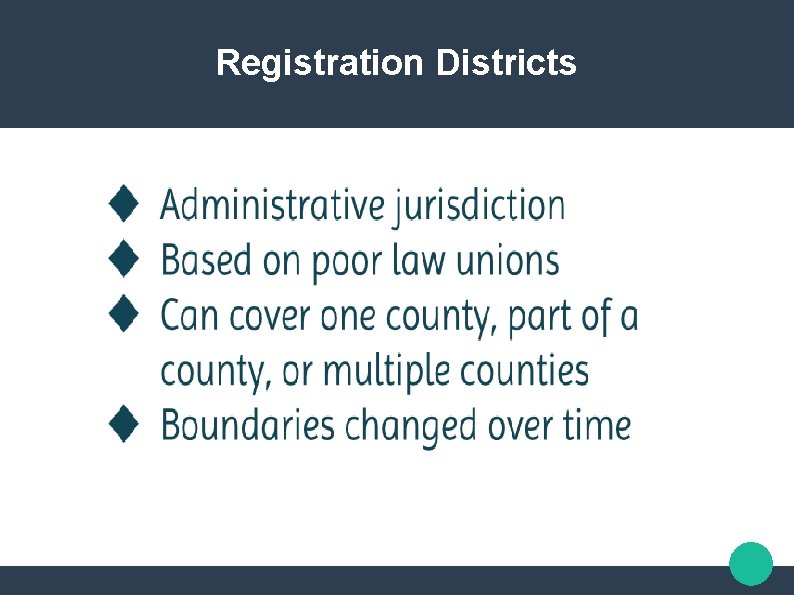 Registration Districts 