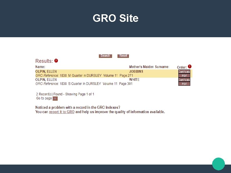 GRO Site 