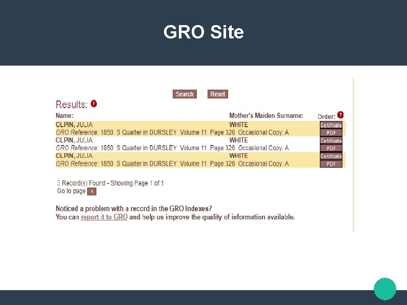 GRO Site 