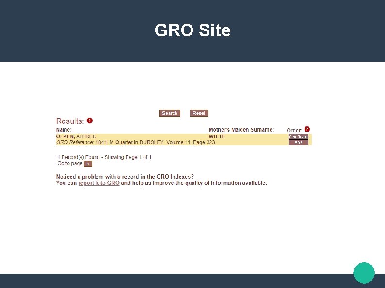 GRO Site 