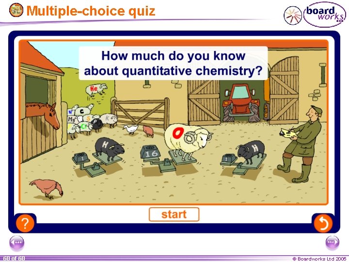 Multiple-choice quiz 60 of 60 © Boardworks Ltd 2005 