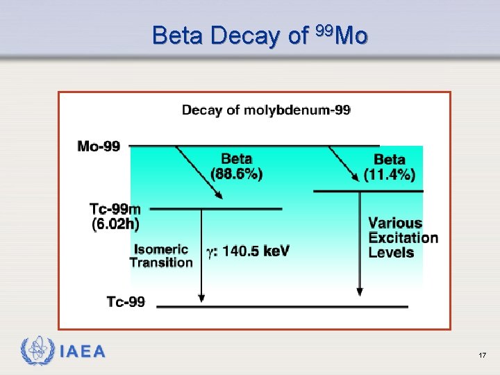 Beta Decay of 99 Mo IAEA 17 