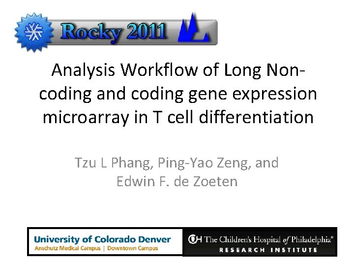 Analysis Workflow of Long Noncoding and coding gene expression microarray in T cell differentiation