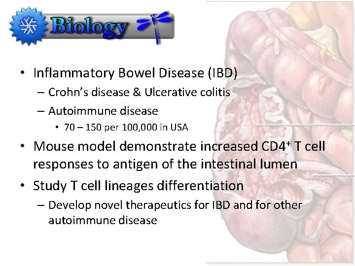  • Inflammatory Bowel Disease (IBD) – Crohn’s disease & Ulcerative colitis – Autoimmune