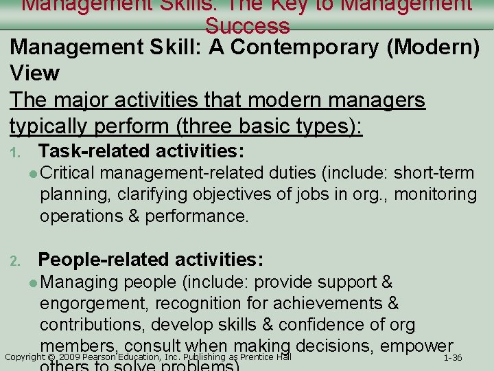 Management Skills: The Key to Management Success Management Skill: A Contemporary (Modern) View The Management Skills: The Key to Management Success Management Skill: A Contemporary (Modern) View The