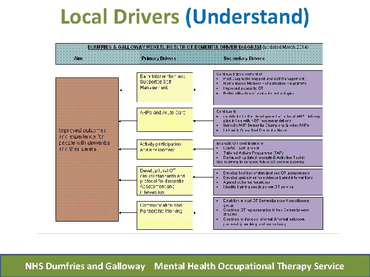 Local Drivers (Understand) NHS Dumfries and Galloway Mental Health Occupational Therapy Service 