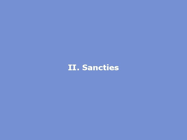 II. Sancties 