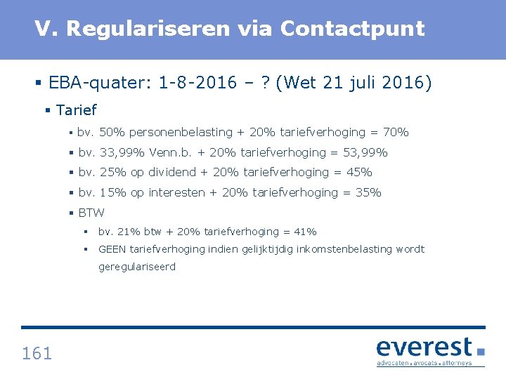 Titel V. Regulariseren via Contactpunt § EBA quater: 1 8 2016 – ? (Wet