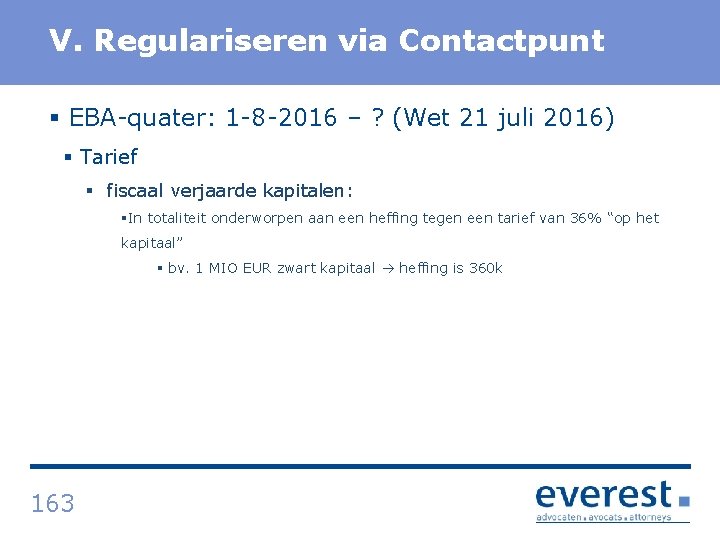 Titel V. Regulariseren via Contactpunt § EBA quater: 1 8 2016 – ? (Wet