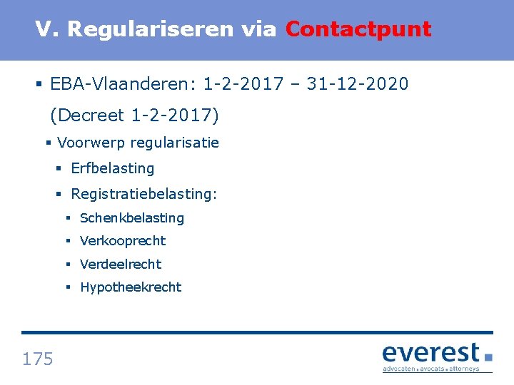 Titel V. Regulariseren via Contactpunt § EBA Vlaanderen: 1 2 2017 – 31 12