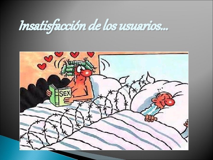 Insatisfacción de los usuarios. . . 