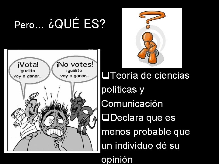 Pero… ¿QUÉ ES? q. Teoría de ciencias políticas y Comunicación q. Declara que es