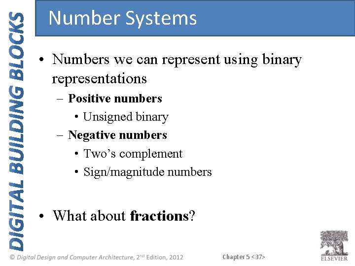 Number Systems • Numbers we can represent using binary representations – Positive numbers • Number Systems • Numbers we can represent using binary representations – Positive numbers •